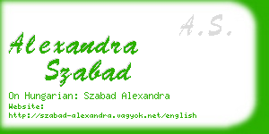alexandra szabad business card